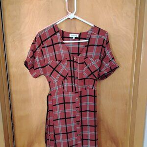 Monteau Plaid Dress